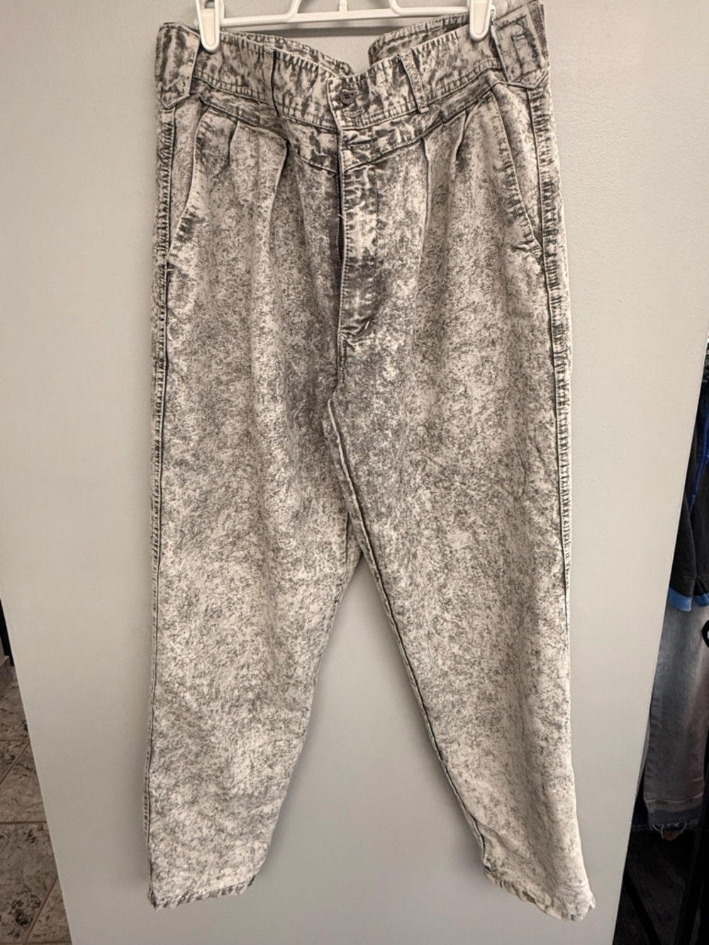 Bugle Boy Acid Wash Gray High-Waist Pants